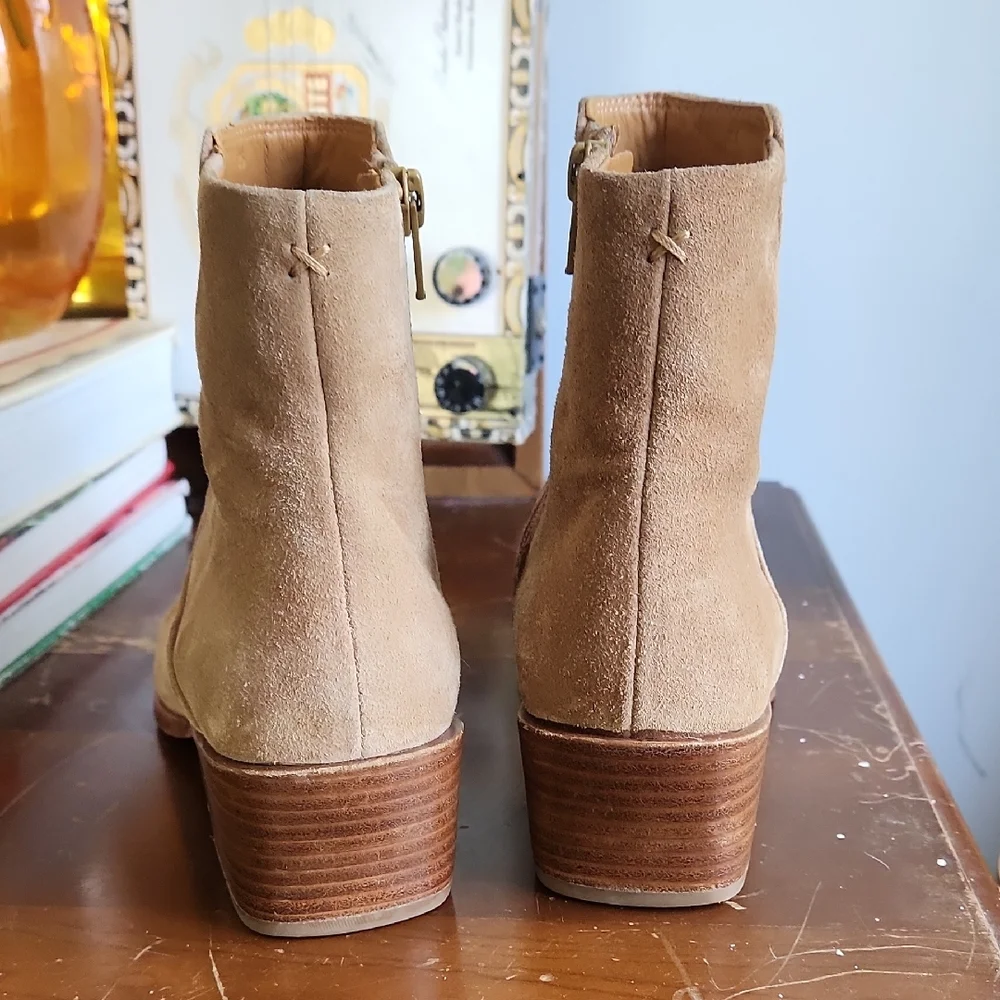 Rag & Bone Suede Low Ankle Boot with Side Zip - Picture 13 of 16